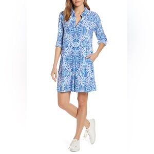 Lilly Pulitzer Lilith Tunic Mini Dress in Call My Shell Phone Blue Size XS